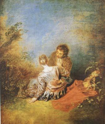 Jean-Antoine Watteau The Indiscretion (mk08) oil painting picture
